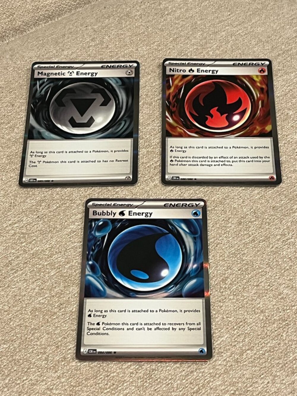 Pokemon Nitro 086 Magnetic 085 Bubbly 084 Special Energy Chaos Rising Cards
